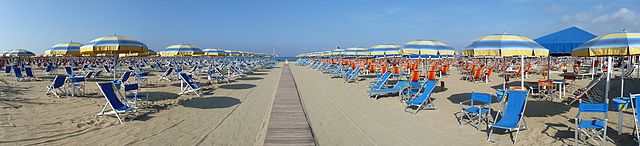 Viareggio beaches white sand