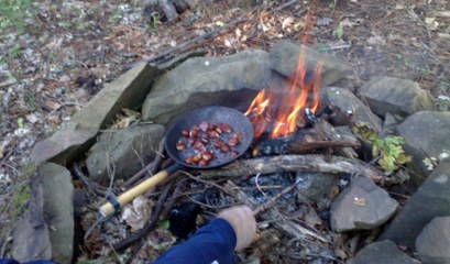 How to roast chestnuts on open fire