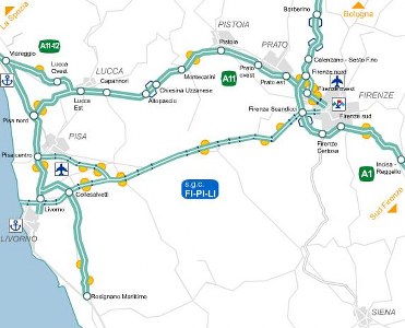 Road Map Tuscany