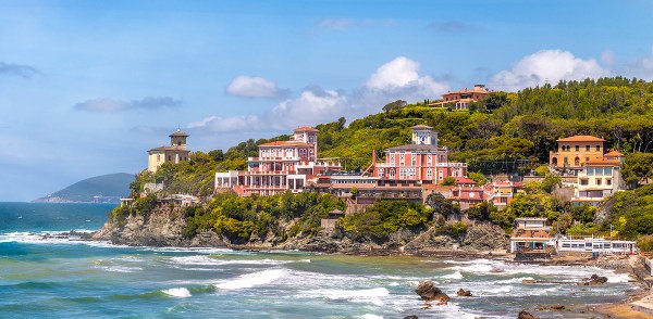 Tuscany Coast Resorts - Castiglioncello - Livorno beach in Tuscany, Italy